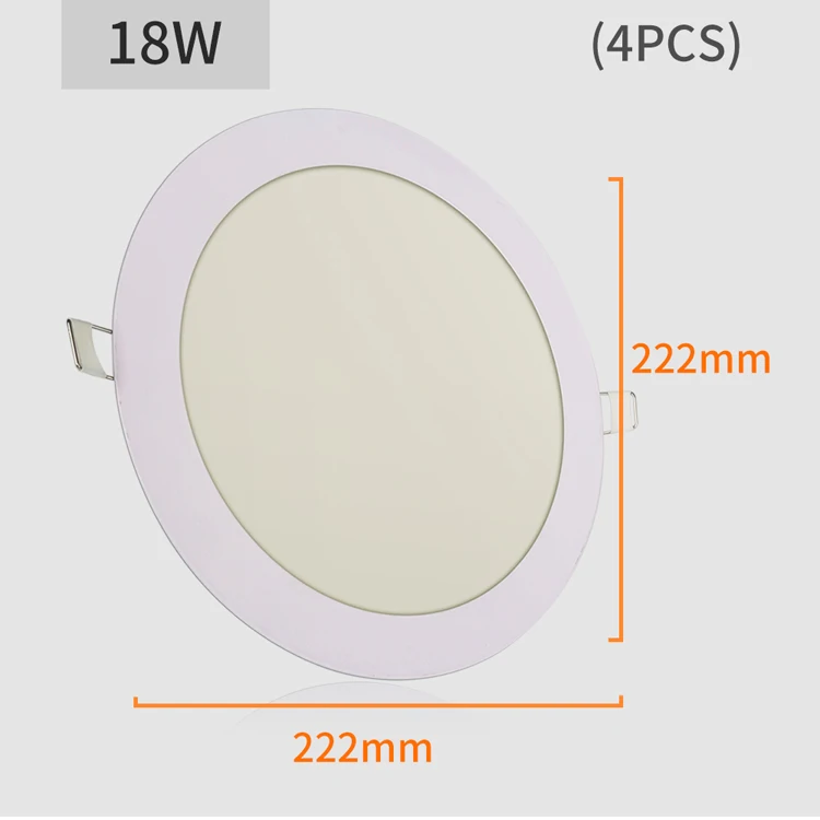 Светодиодный потолочный светильник 12 Вт 18 Вт, Круглый встраиваемый светильник переменного тока 85-265 в, холодный белый Светодиодный светильник для спальни, кухни, офиса, внутреннего освещения, Светодиодный точечный светильник - Испускаемый цвет: 18W 4PCS