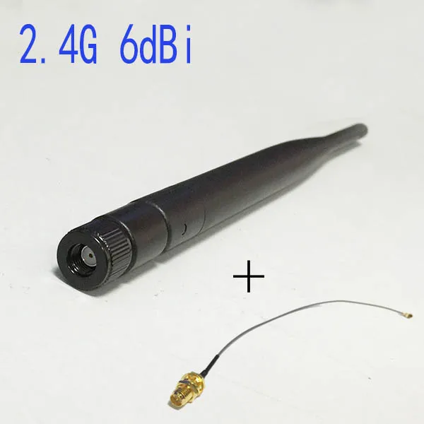 

WIFI Antenna 2.4GHz 6dBi WLAN Black aerial RP SMA male + IPX / u.fl To RP SMA Female Pigtail Cable 15cm