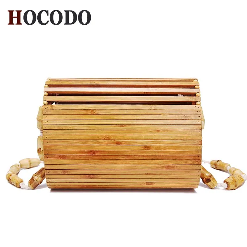 

HOCODO Explosion Fashion Beach Handbags Ladies Bamboo Bag Rattan Straw Crossbody Bag Outdoor Clutch Women Shoulder Messenger Bag