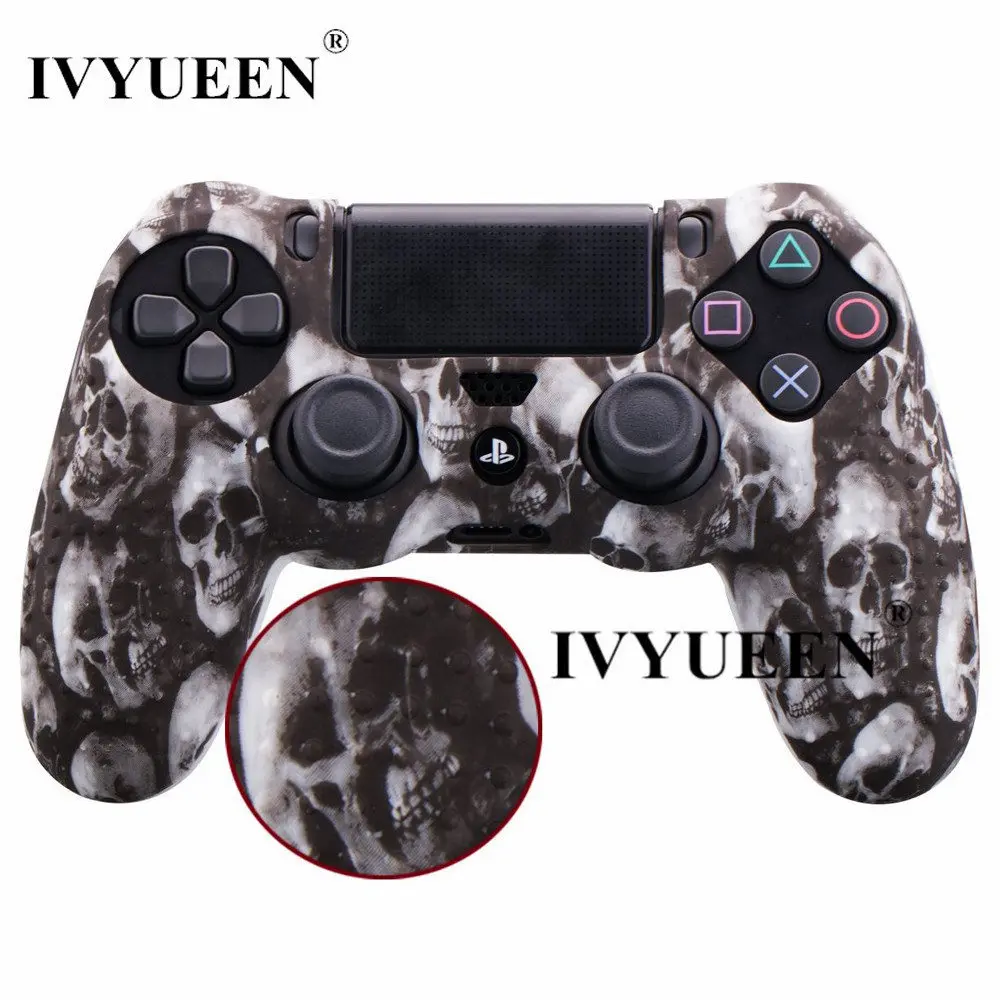 IVYUEEN 10 упак. для sony Playstation Dualshock 4 PS4 Pro Slim контроллер кожа случае вода трансферная печать Силиконовый протектор