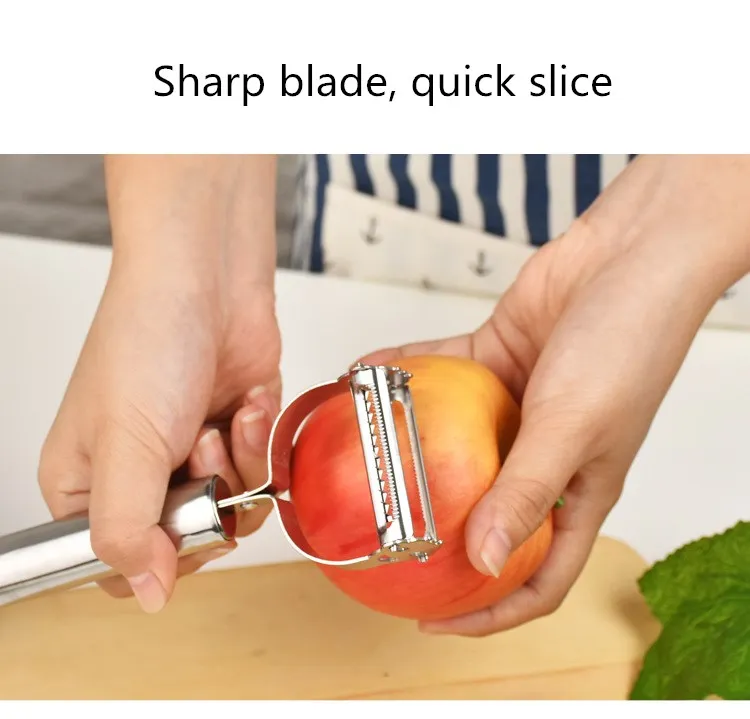 CTREE Лидер продаж Нержавеющая сталь фрукты уничтожитель овощей Slicer Двойной строгальный нож картофель морковь Терка Пособия по кулинарии инструменты C196