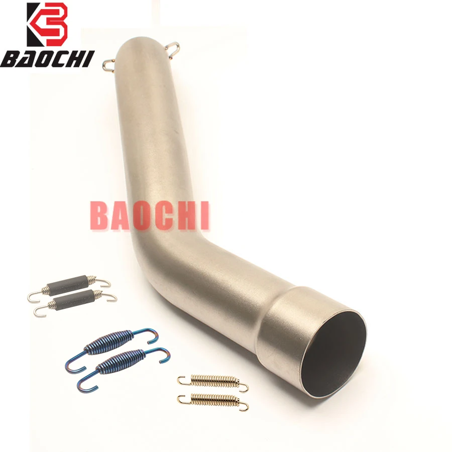 

Motorcycle Exhaust Connect Link Pipe Muffler Mid Tube Tubo De Escape Moto Spring for Kawasaki ZX10R ZX6R Exhaust 2008 2009 2010