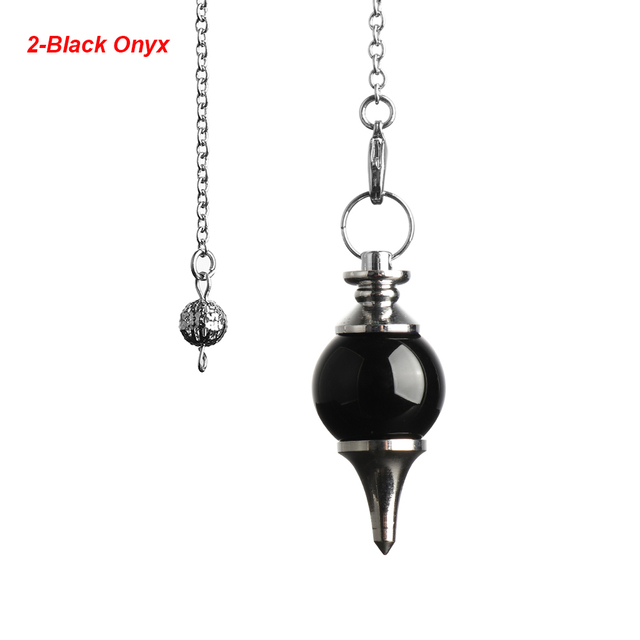 Natural Stone Crystal Pendant Red Agates Pendulum Circular Cone Divination Amulet Choker Jewelry Accessories for Unisex