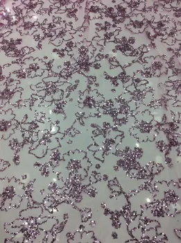 

Shinning glued Glitter Fabric Jolin-3.2004 for wedding Dress