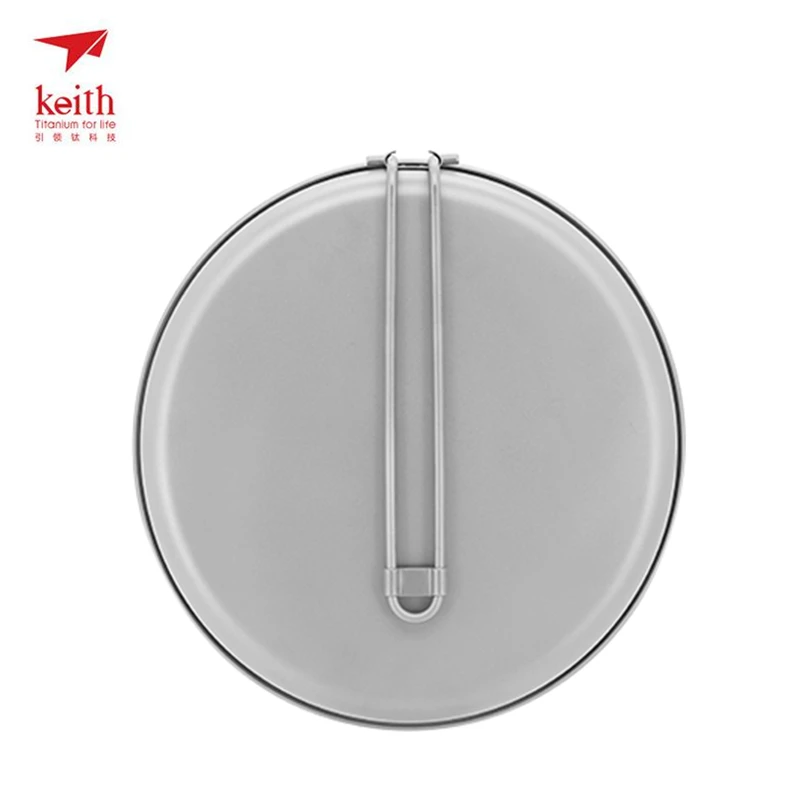 1000 ml Keith titanio plegable olla sartén Camping Picnic senderismo Pan de utensilios de cocina mango plegable Ti6034
