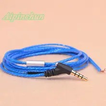 Aipinchun 3,5 мм CTIA 4-полюсный разъем DIY наушников аудио кабель с микрофоном Ремонт Замена наушников из бескислородной меди, провод шнур AA0238