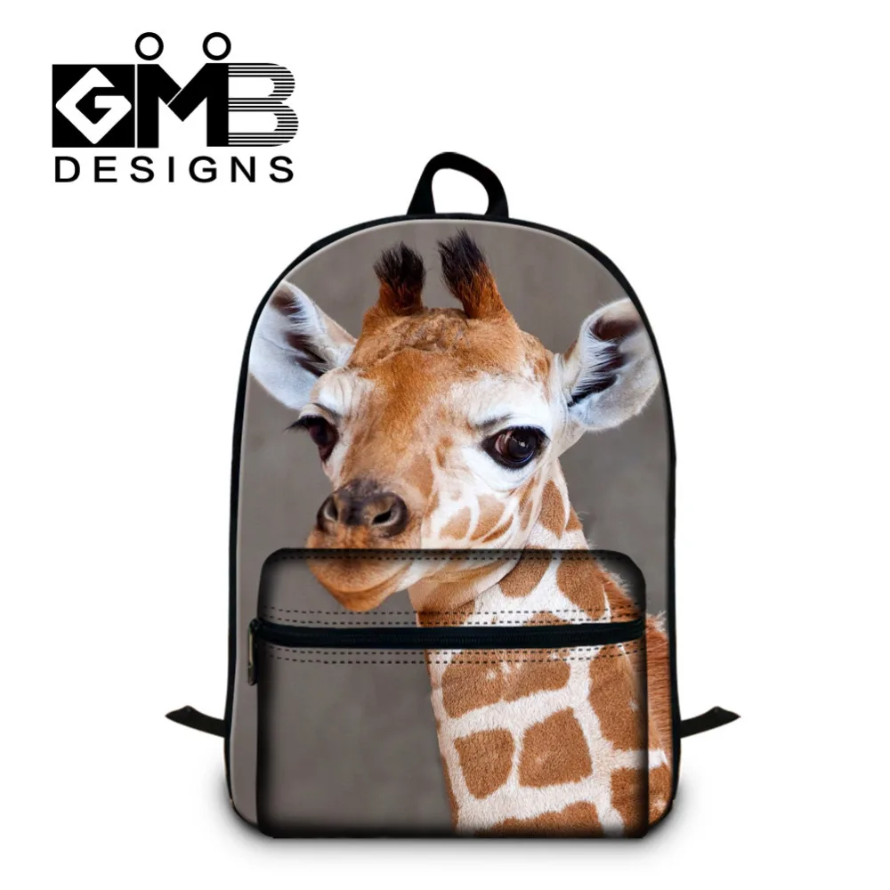 

Dispalang Brand Quality Cotton Backpack Animal Giraffe Print School Bag For Teenager Girl Boy Laptop Bag Casual Women Travel Bag