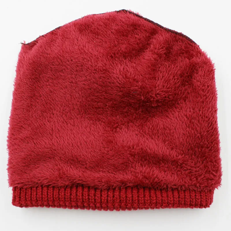 LOVINGSHA Faux Fur Knitted Hat Men Beanies Knit Skullies Bonnet Hats For Men Women Beanie Men's Warm Baggy Winter Hat Caps HT044