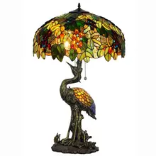 Роскошные цветное Стекло птица светильник высокий настольная лампа светильник Арт Декор Гостиная офисные барная стойка кафе декоративные