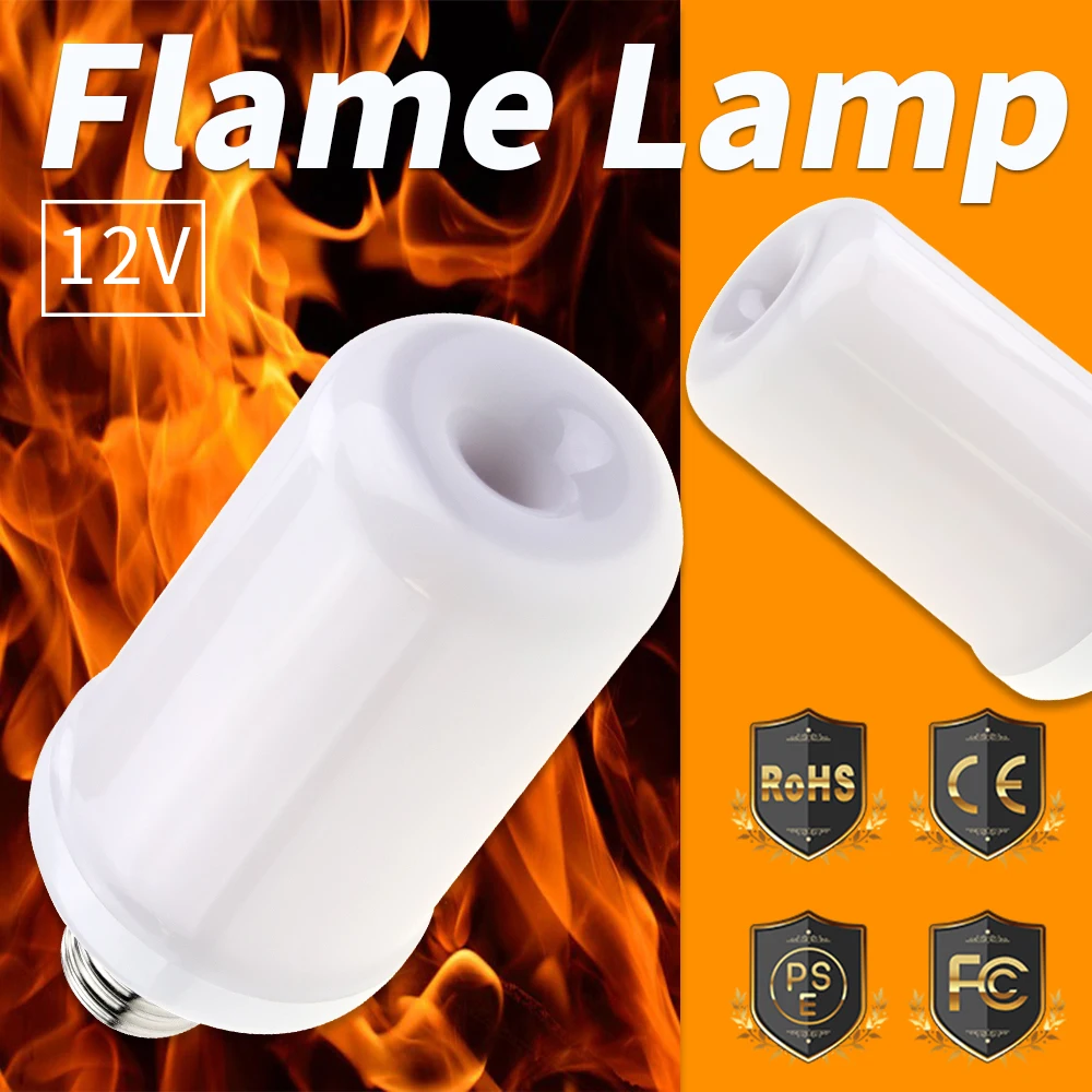 

DC12V Dynamic Flickering Flame Effect Light E27 Led Lamp E26 Corn Led Bulb E14 Emulation Creative Flame Lamp SMD 2835 Ampoule