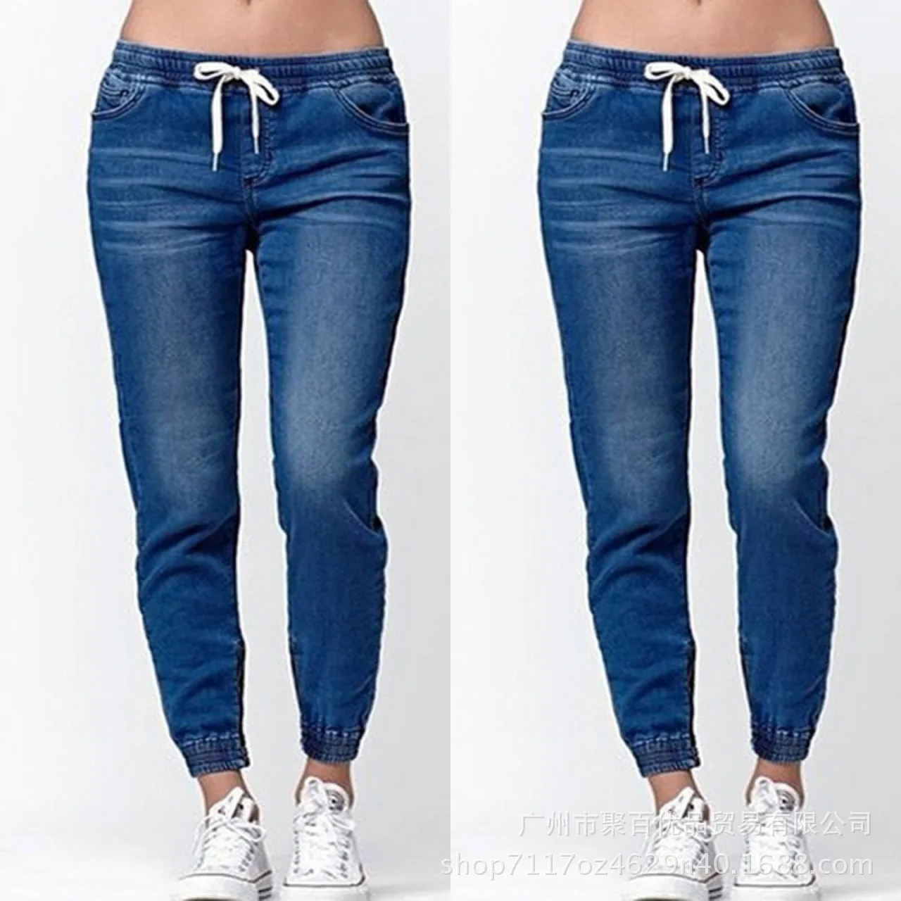 DAYIFUN новые осенние брюки-карандаш винтажные джинсы с высокой талией новые женские брюки длинные брюки, свободные брюки плюс размер NZK-601