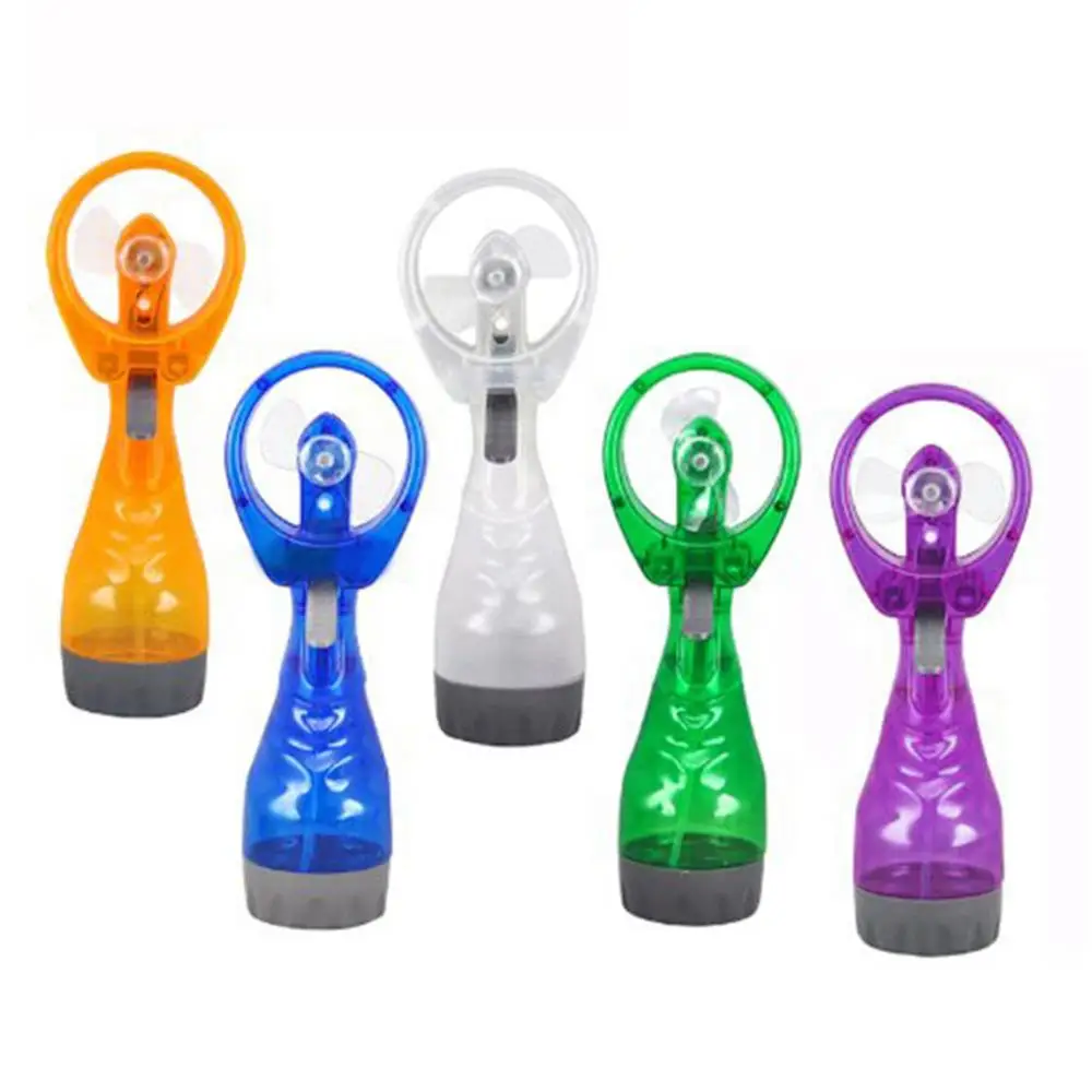 

Mini Portable Water Spray Cooler Handheld Outdoor Bottle Travel Battery Misting Cooling Fans with six color chosing