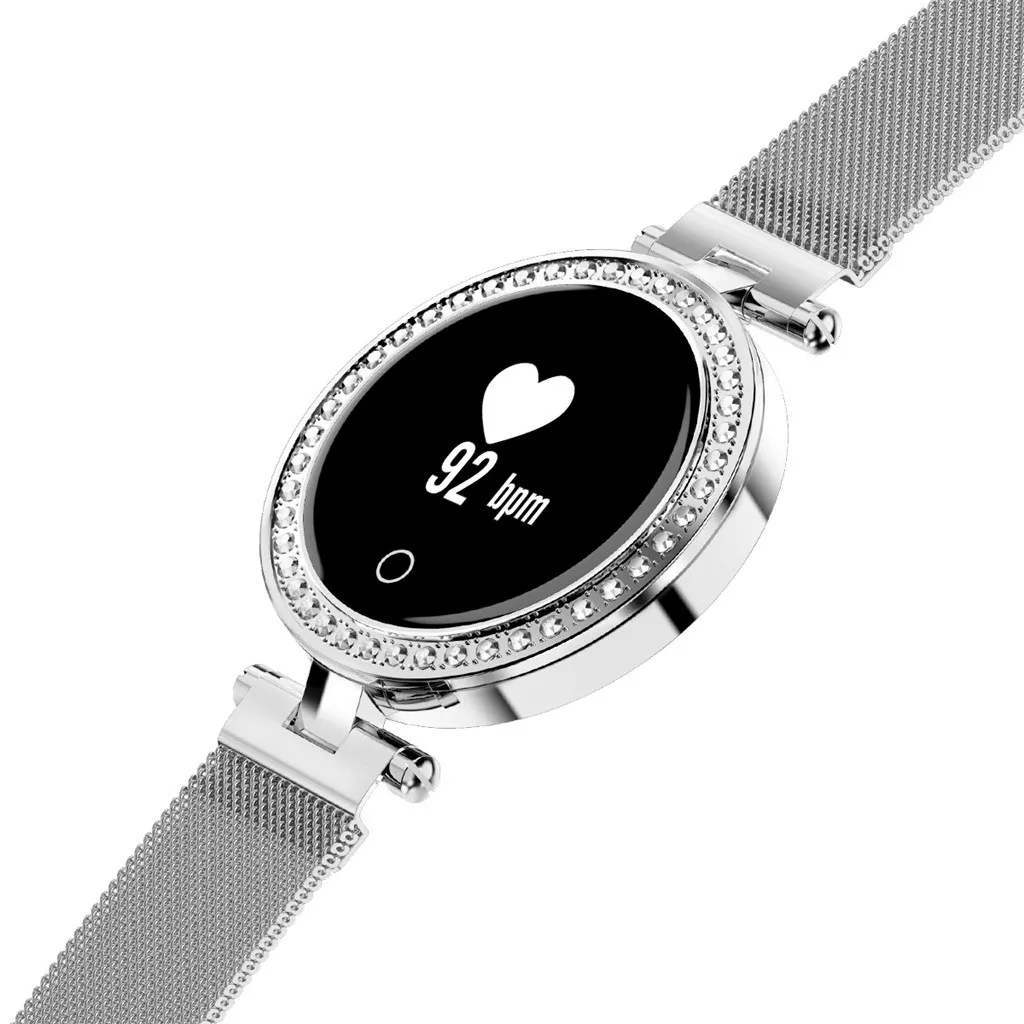 Смарт-часы для мужчин и женщин 2019X10 для женщин, кровяное давление и пульсометр, спортивные Смарт-часы, браслет для Android IOS, дропшиппинг#26 - Цвет: Серебристый