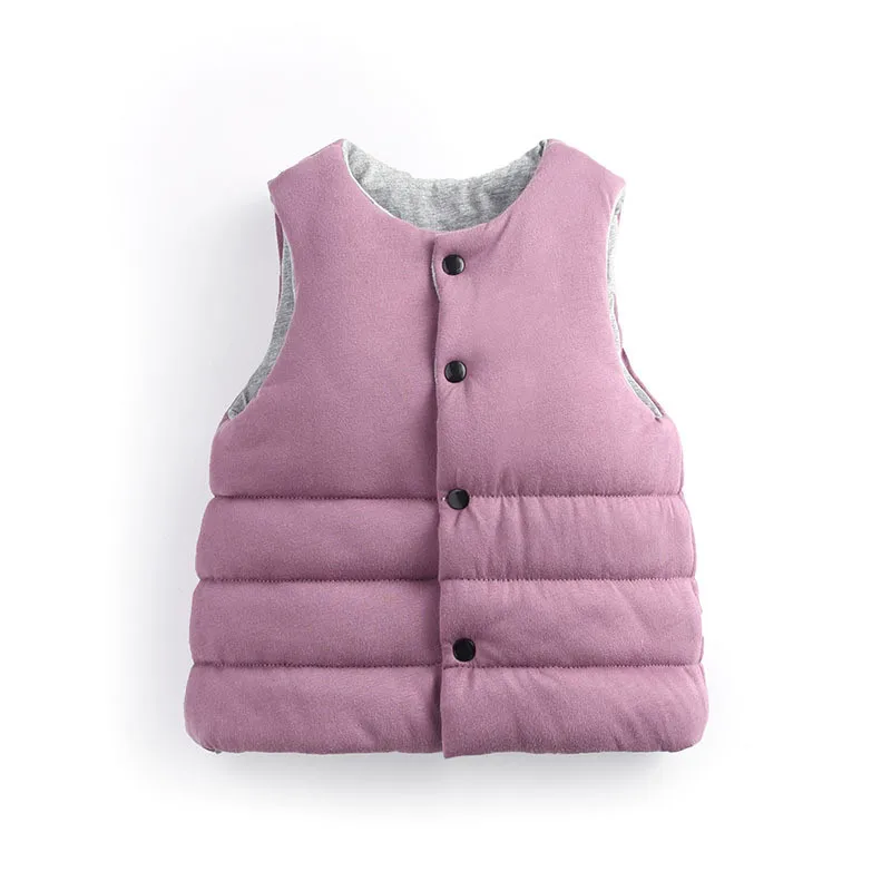 Зимняя детская верхняя одежда, пальто, жилет, детская одежда для мальчиков и девочек, куртка, детская одежда, новое Брендовое Детское пальто Colete Infantil - Цвет: Лаванда