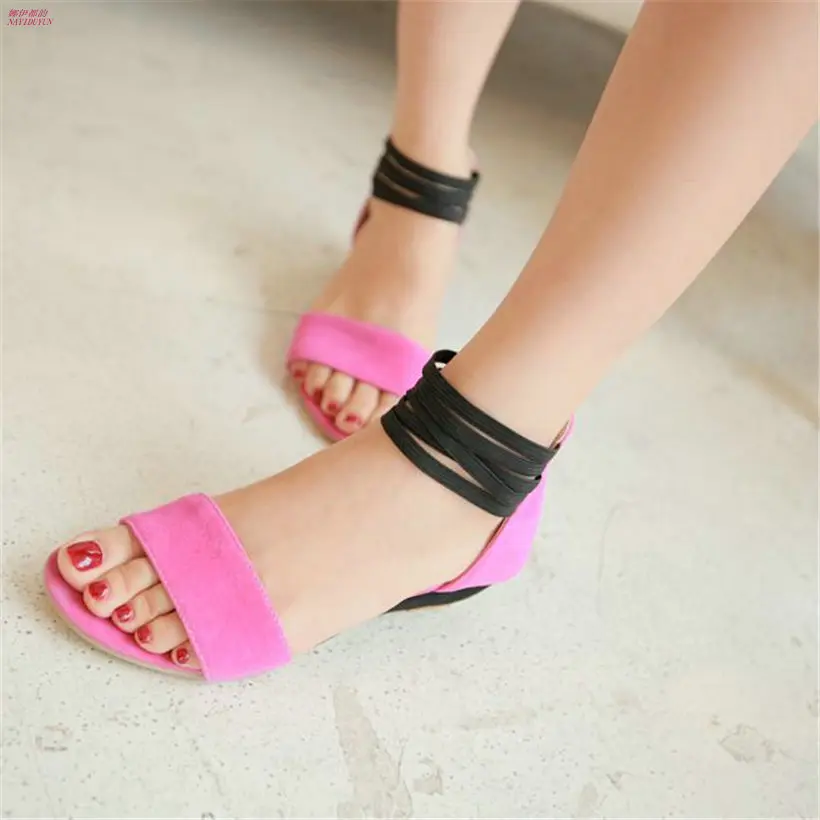 

NAYIDUYUN Women Wedges Platform Ankle Cross Strap Roman Gladiator Sandals Low Heel Party Pumps Open Toe Summer Casual Shoes