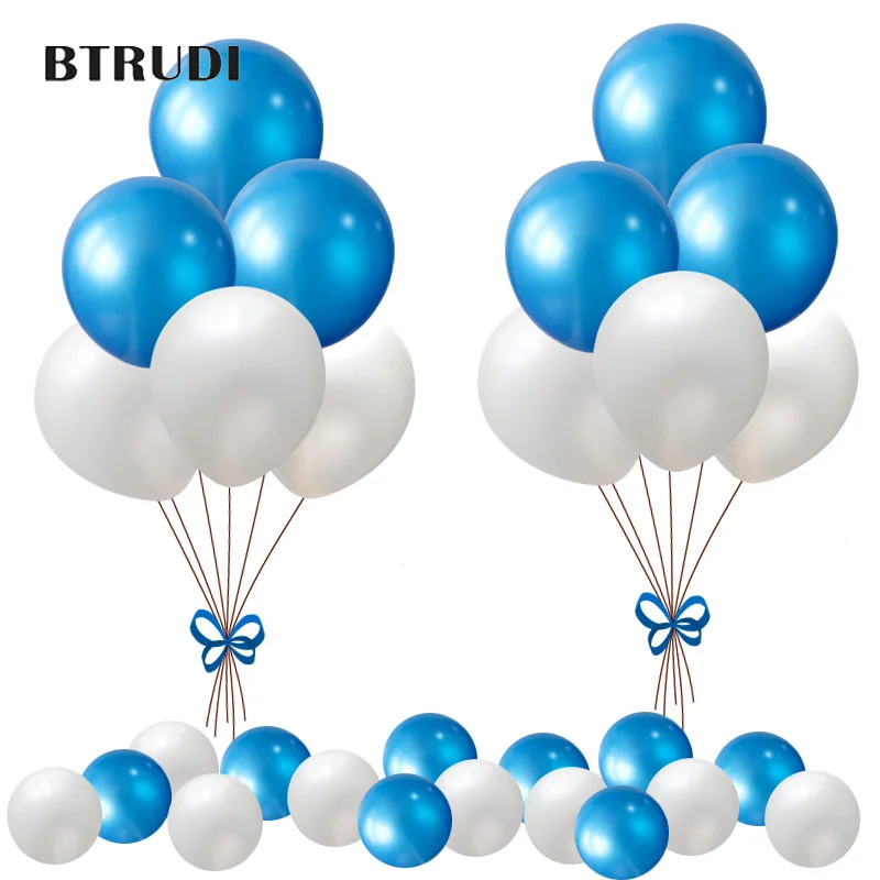 BURUDI 30 шт. жемчуг шары 12 дюймов белый синий день рождения баллон вечерние украшения оптом свадебные украшения комнаты детская игрушка