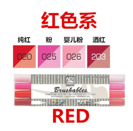 

Kuretake With Color Double Color And Double Head Marc Pen Waterproof Pen MS-7700 Brush Head Arts Sheath Of A Pen Dress