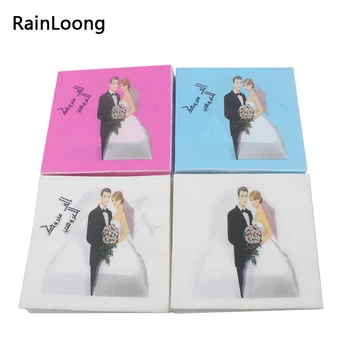 

[RainLoong] Arabic Letter Paper Napkins For Wedding Decoration Tissue Printed Napkin 33*33cm 5packs (20pcs/pack)