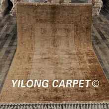 Yilong 5,6 'x8. 3' Популярные ручной работы восточные цветочные персидские шелковые коврики из Китая(CQG35A5.6x8.3