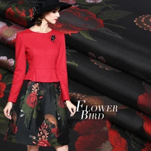 Франция импортированных Классическая Марка дворе окрашенные жаккардовые 3D жаккардовые парча ткань для платье пальто крышка занавес лоскутное шитье DIY