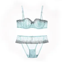 Pretty Mary женский сексуальный кружевной бюстгальтер ультра-тонкий бюстгалтер наборы балконет Деми-чашки бюстгальтер A B C D E чашка