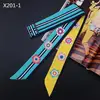 Long Version Luxury Brand Silk Ribbon Foral Print Women Silk Scarf Handle Bag Ribbons Female Headband Long Scarves & Wraps 4