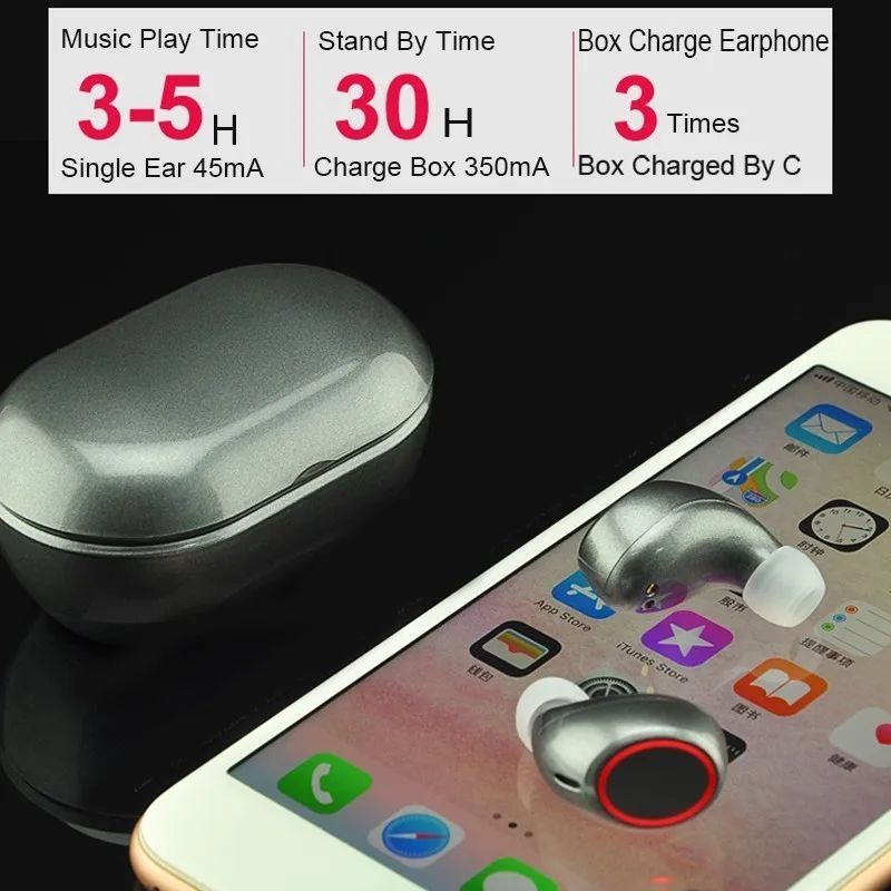 A2 Mini Bluetooth V5.0 TWS беспроводные наушники Автоматическое Сопряжение с сенсорным управлением спортивные стерео наушники с двойным микрофоном