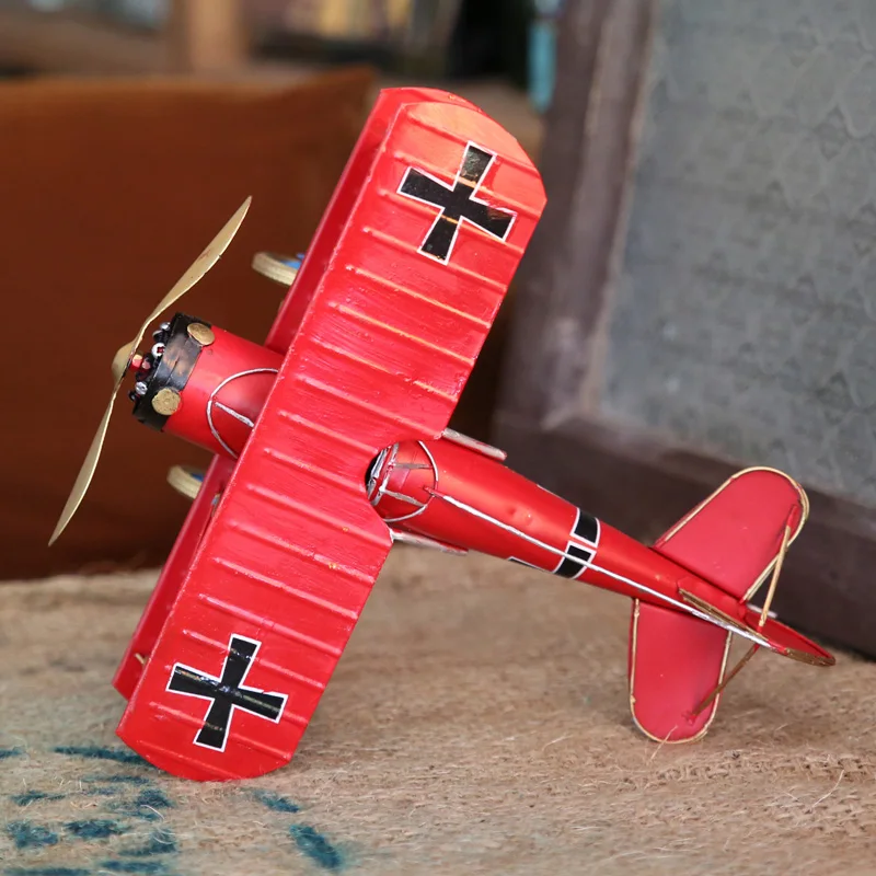  Retro Tin model plane room children's room crafts small bedroom - 32729492359