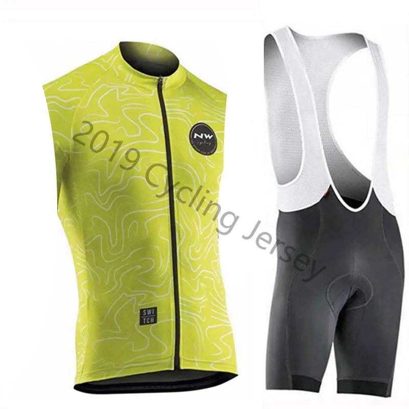 

NW Pro team New cycling jersey Mens Summer Sleeveless Set Breathable Bike Mountain Cycling Clothing Maillot Ropa Ciclismo Hombre