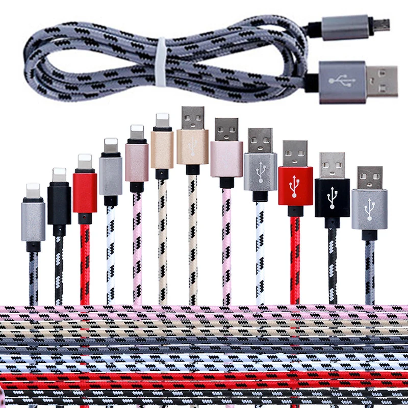 Новинка, цветной кабель для быстрой зарядки, шнур, Micro USB, нейлоновая оплетка, для синхронизации данных, зарядки, линия питания для мобильного телефона samsung Android