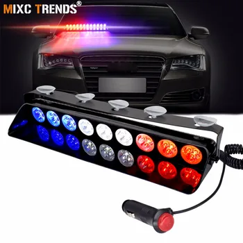 

Police Dash Light 12V Vehicle Emergency Flashers Windshield Strobe Light Car Flashing Warning Blinker LED Visor Emergency Light