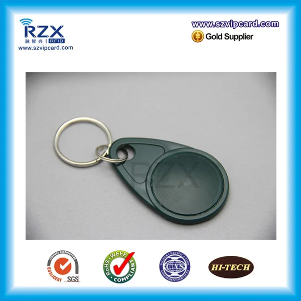 Dual Frequency RFID Key Tag 125Khz EM4100 And 13.56Mhz M1 Chip (pack Of 10) (Yellow
