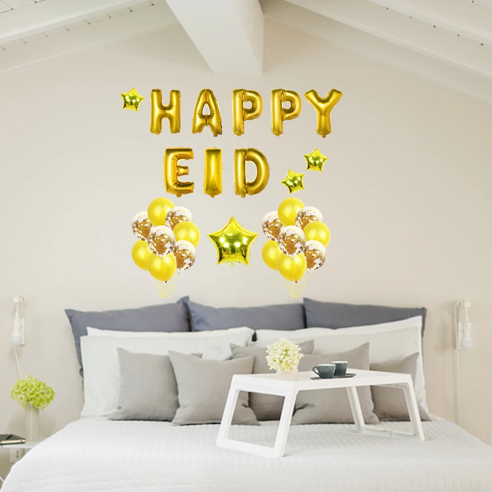 Eid Mubarak для мусульманского праздника Рамадан украшения Eid Mubarak упаковка шариков алюминиевый воздушный шар Happy Eid HAPPY EID украшения