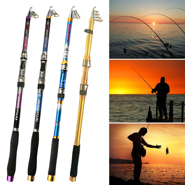 Best Price Portable Telescopic Fishing Sea Rod Travel Spinning Pole Reel 2.1/2.4/2.7/3.0/3.6m B2Cshop