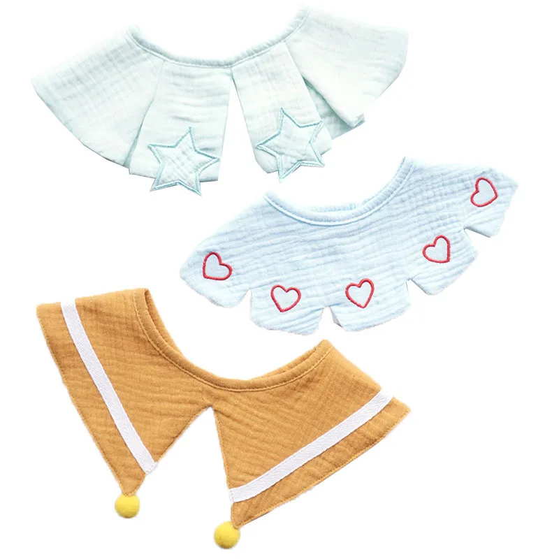 

New 3pcs Baby Cute Cotton Bib Burp Cloth Drooling Teething Waterproof Bibs Floral Fake Tie Towels