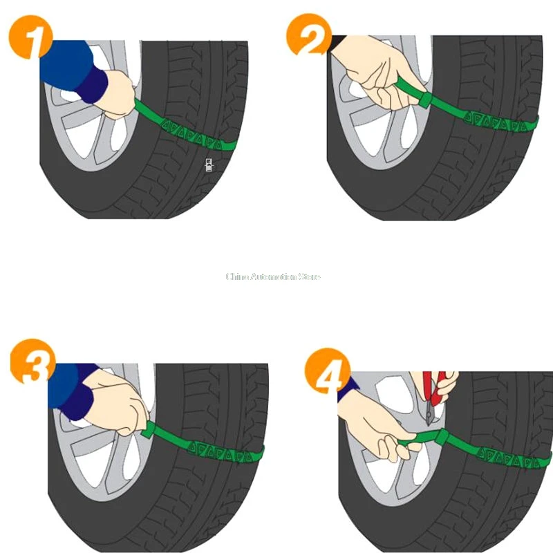 Фирменная новинка 10 шт. автомобильные противоскользящие цепи Dupont нейлоновый, каучуковый PA66 галстук для снега и грязи дороги