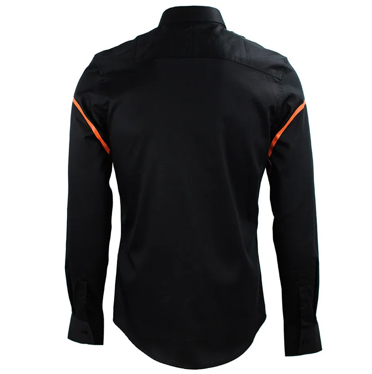 Для мужчин рубашка CHEMISE Homme Повседневное Дизайн линия печатных Рубашки для мальчиков m-l-xl-2xl-3xl Элитный бренд Мужская одежда Рубашки для мальчиков Мода г. с длинным рукавом