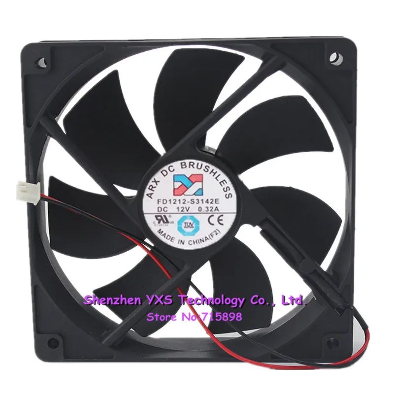 FD1212 S3142E DC 12V 0.32A 2 провода 12025 12 см 120*120*25 мм масляный подшипник шасси вентилятор