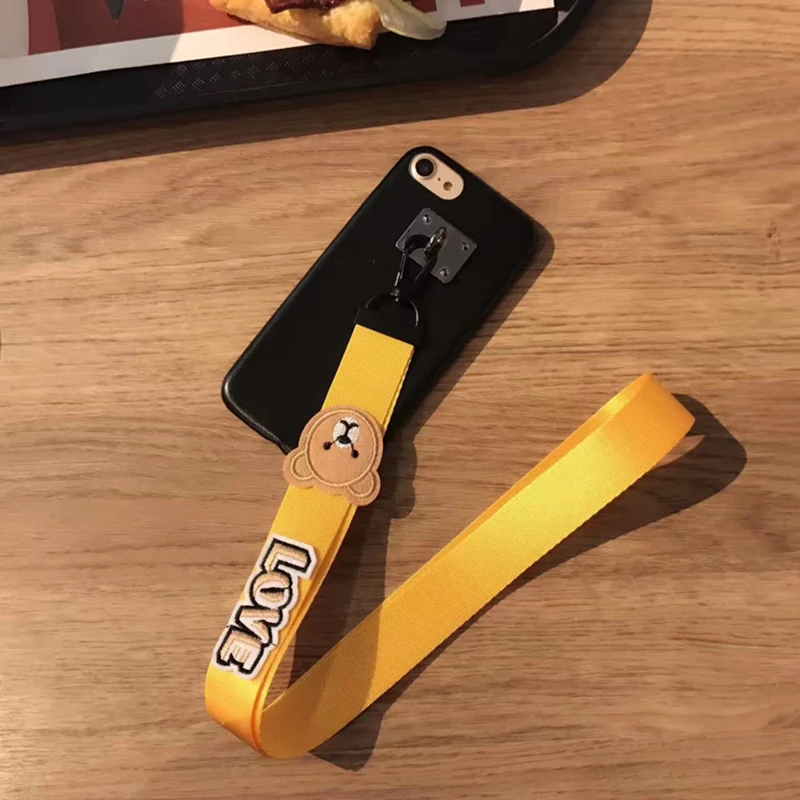 Aoweziic South Korea LOVE bear X XR XS MAX mobile phone shell sheepskin For iPhone6s 7 8plus soft shell lanyard coat female XS