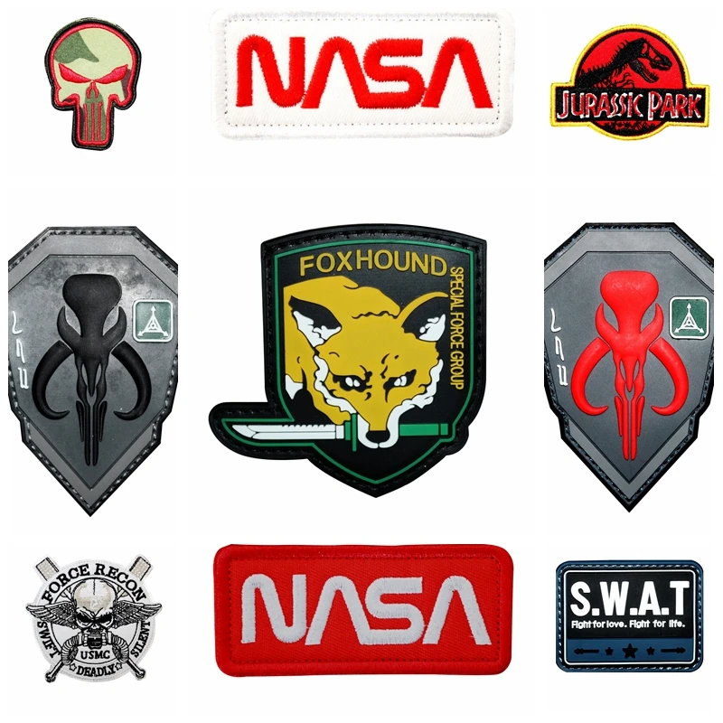 

Hunting Outdoor Badges Military Stickers Hook Armband Tactics Badges Stickers Punisher Flag Embroidered Armband Appliques