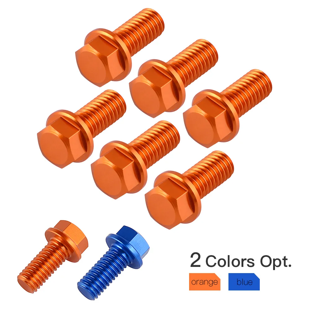 

6pcs/set Brake Rotor Bolt Kit for KTM 50cc-550cc Husqvarna FC TC and X Husaberg 250cc to 650cc 2014 2015 2016 2017 2018