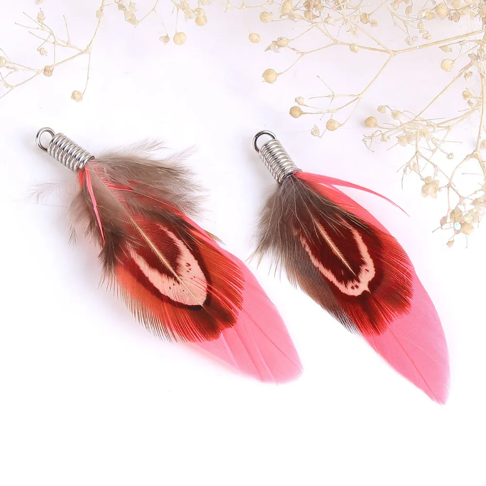 DoreenBeads натуральный черный белый оранжевый озеро синий красный перо DIY Подвески