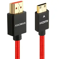 Mini HDMI-HDMI кабель высокой скорости HDTV кабель 4 к 1080 p Поддержка планшета видеокамеры игровой консоли DV 1 м 2 м 3 м Mini HDMI кабель