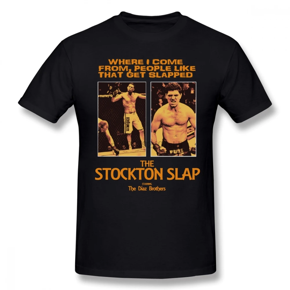 Nate Diaz Мужская футболка Прямая поставка Camiseta Большой размер Хлопок Crewneck короткий