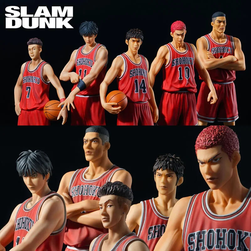 

Shohoku Slamdunk Anime Figure Miyagi Akagi Rukawa Sakuragi Mitsui SLAM DUNK Scene Set Model Toy Boy Gift Collectibles