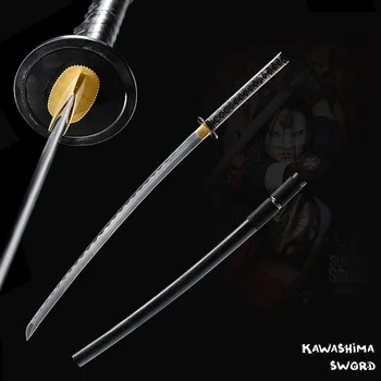 

For Movie Suicide Squad's Samurai Katanta Real Steel Blade Handforged Full Tang Sword Black Sheath Sharp Edge Brand New Supply
