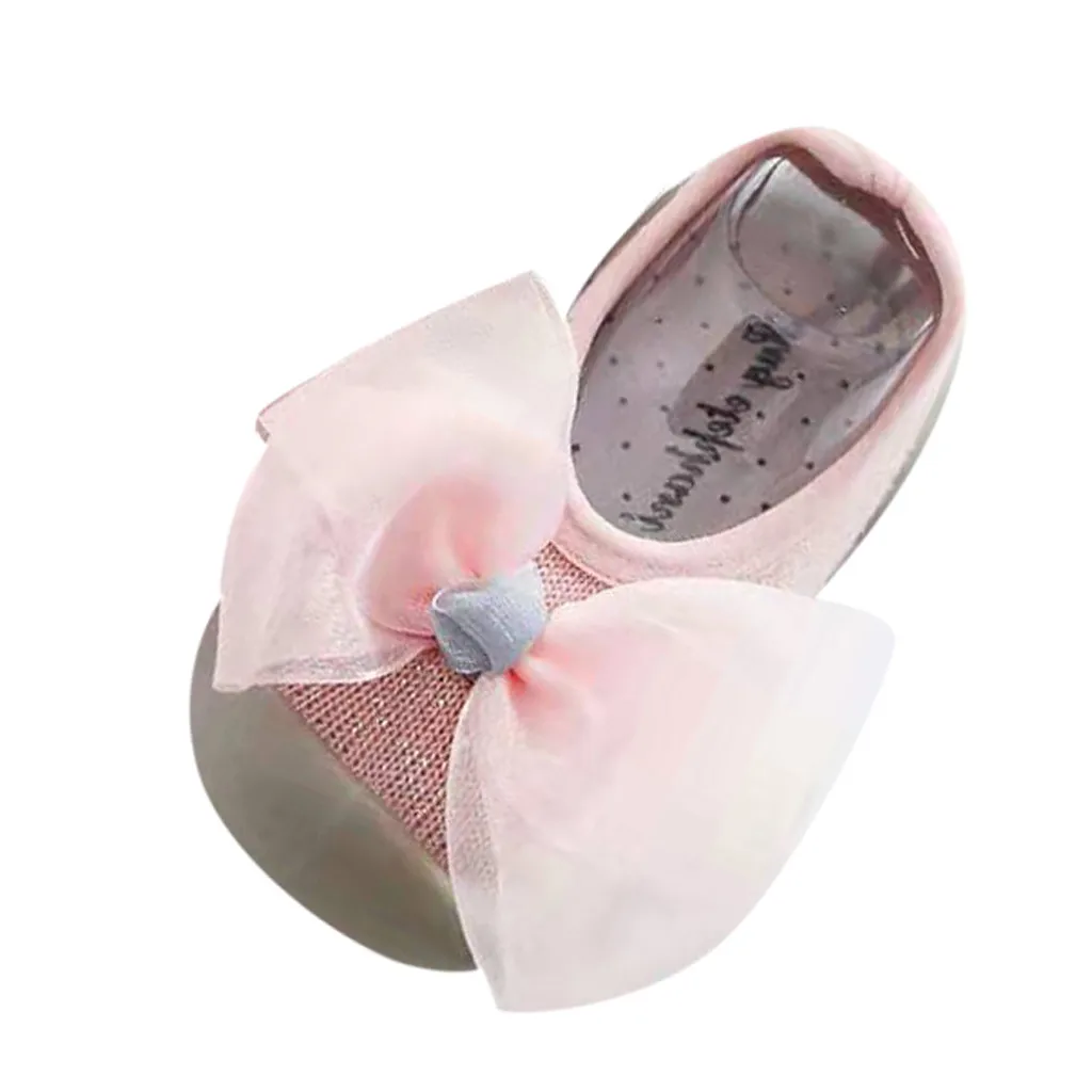 SAGACE/Обувь для девочек; милая мягкая детская обувь для младенцев; удобная милая мягкая Розовая обувь для маленьких девочек с бантом