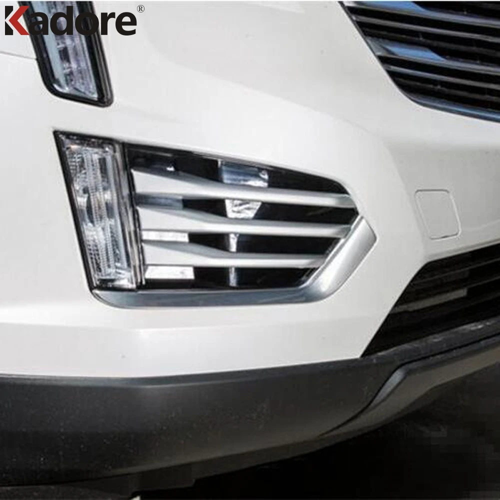Chrome Accessories For Cadillac XT5 2016 2017 Front Fog Lamps Eyelid