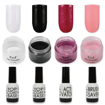 

Dip Powder Nail Colors & Liquids Set, 4 colors and 4 liquids, nail colors powders, N.W. 28 g 4 pcs & 15 ml 4 pcs