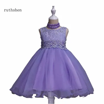 

ruthshen New Arrivals Flower Girls Dresses For Weddings With Pearls Beaded Little Kids Floor Length Ball Gowns Pageant Dress